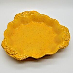 Appolia Golden Yellow Ceramic Scalloped 11-Inch Dish